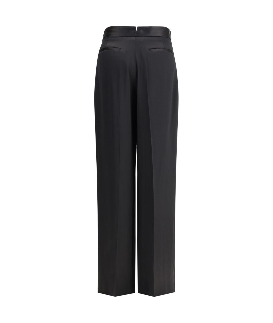 Sa Su Phi Черные шелковые прямые брюки, фото 2