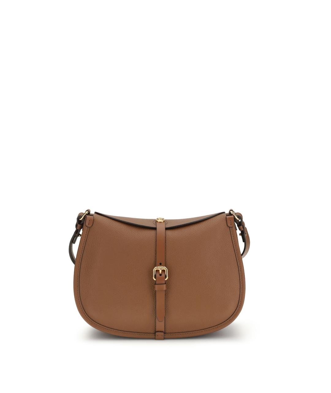 ETRO Коричневая кожаная сумка через плечо, фото 4