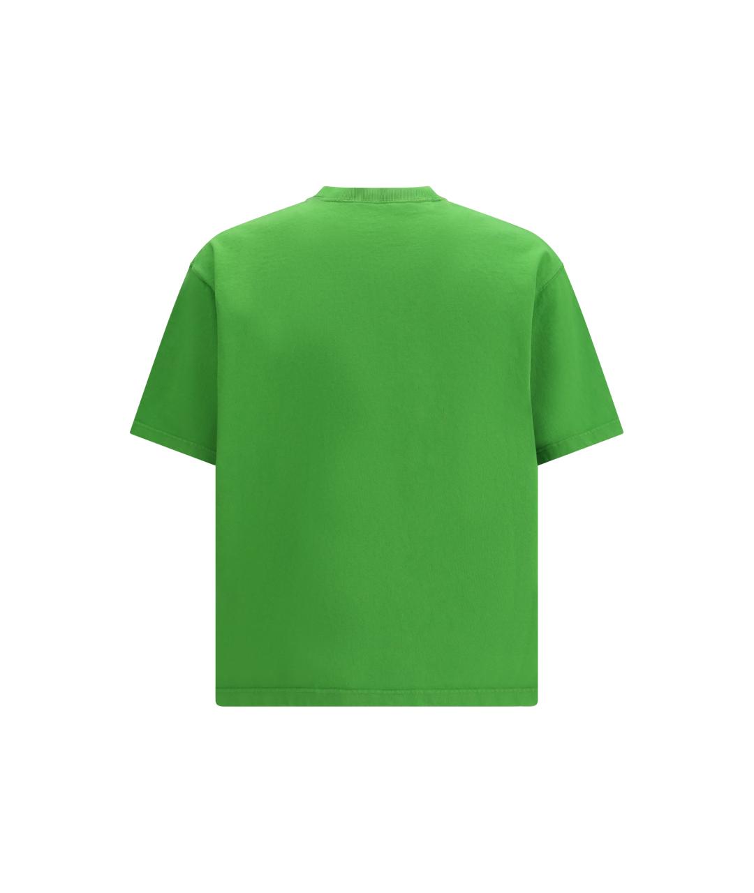 PRADA Зеленая хлопковая футболка, фото 2