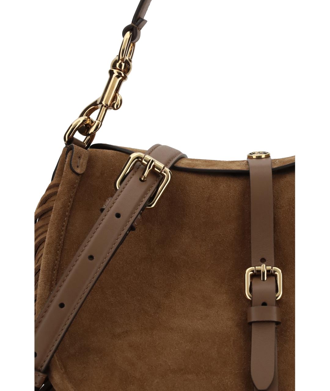 ETRO Коричневая замшевая сумка через плечо, фото 4