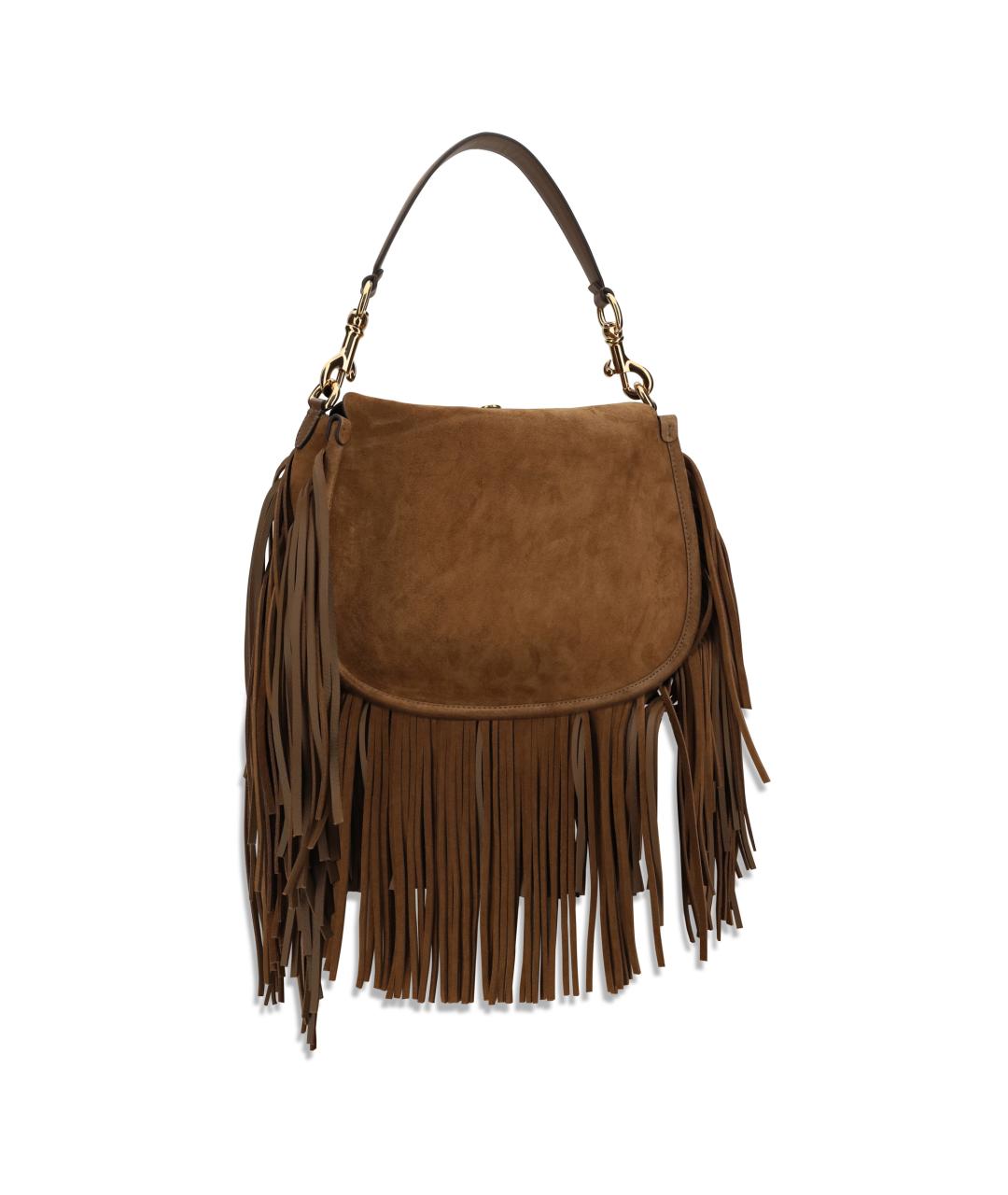 ETRO Коричневая замшевая сумка через плечо, фото 3