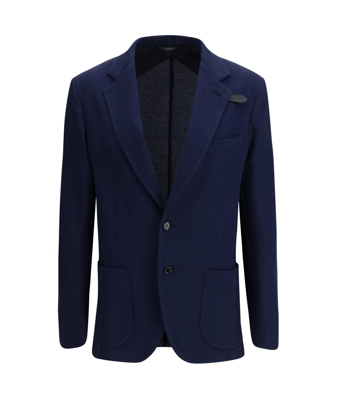 BRIONI Синий шелковый пиджак, фото 1