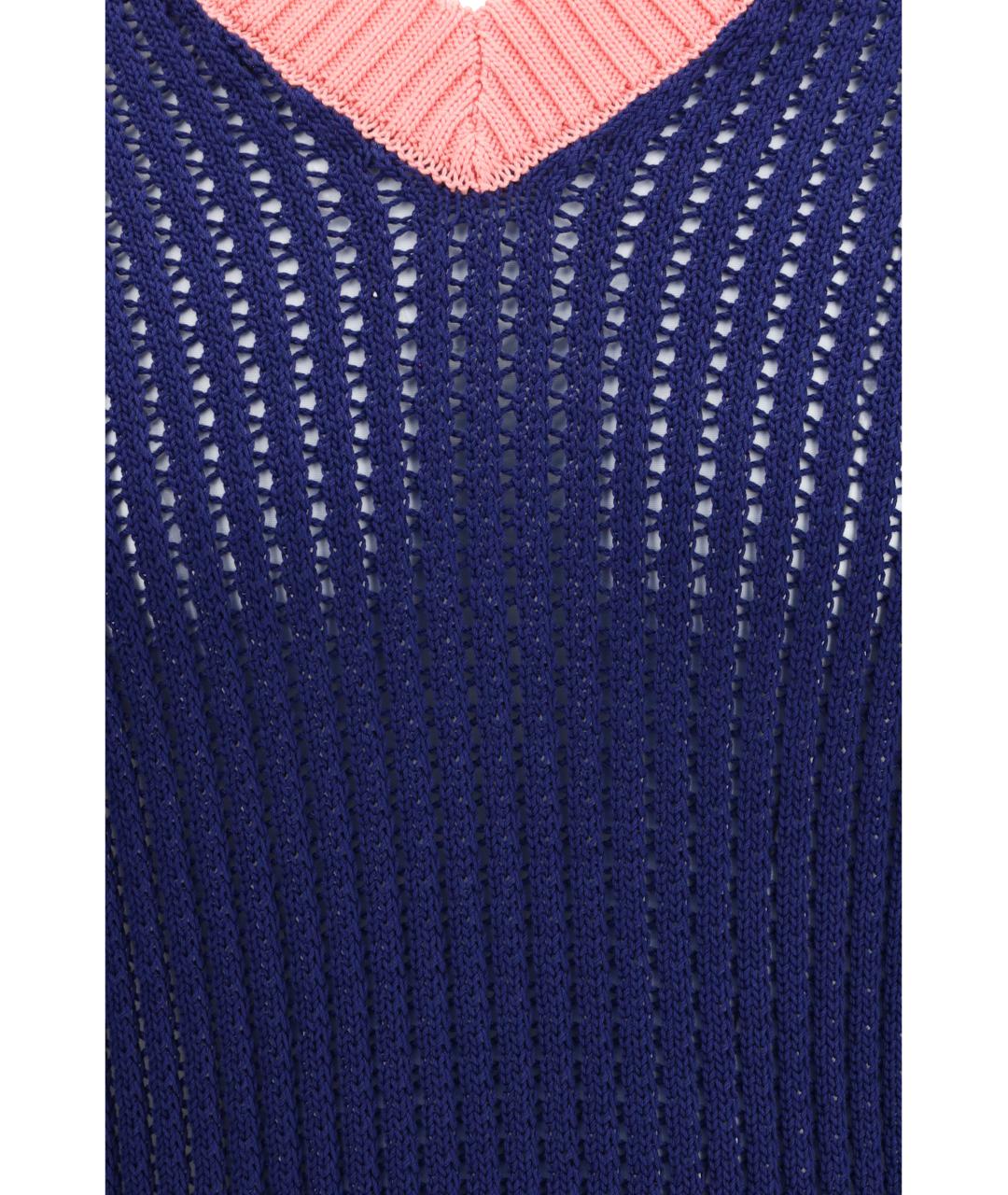 FENDI Синий хлопковый джемпер / свитер, фото 3