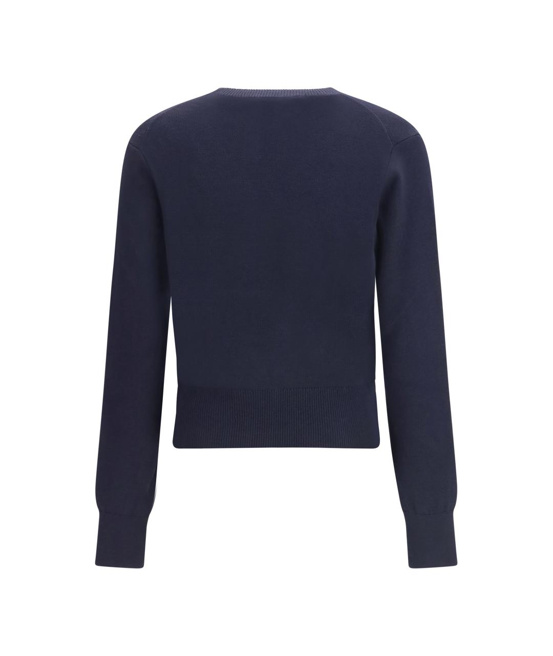 Ami Paris Темно-синий шерстяной джемпер / свитер, фото 2