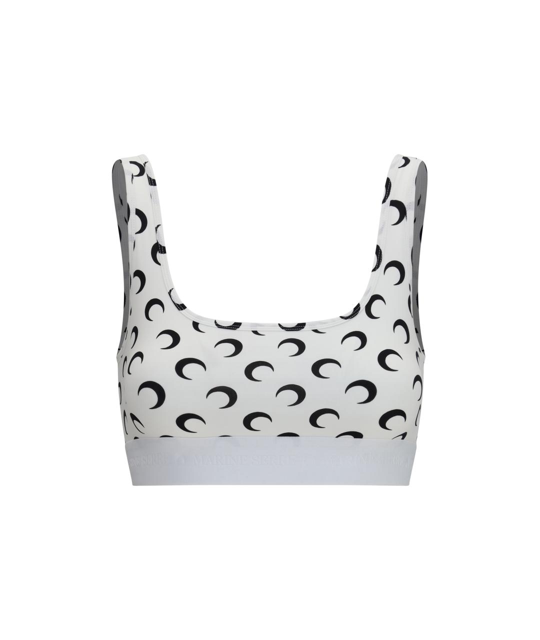 MARINE SERRE Белая полиамидовая майка, фото 1