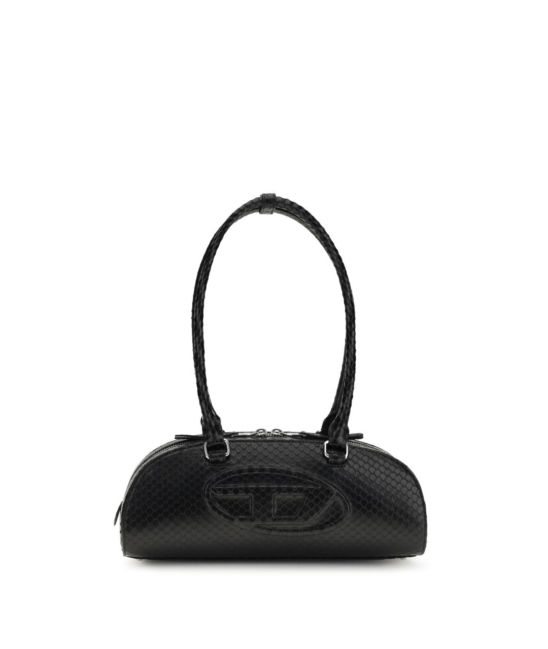 DIESEL Черная кожаная сумка через плечо, фото 1