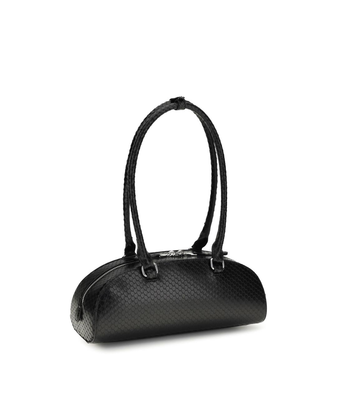 DIESEL Черная кожаная сумка через плечо, фото 3