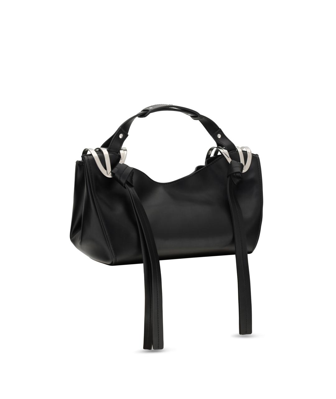 DIESEL Черная кожаная сумка с короткими ручками, фото 3