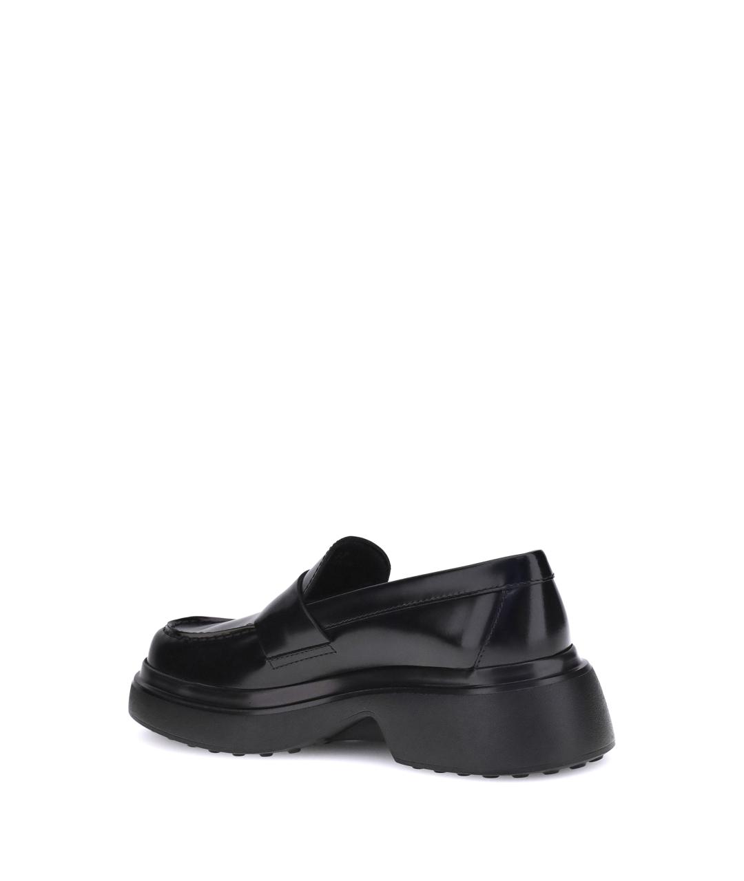 TOD'S Черные кожаные лоферы, фото 3