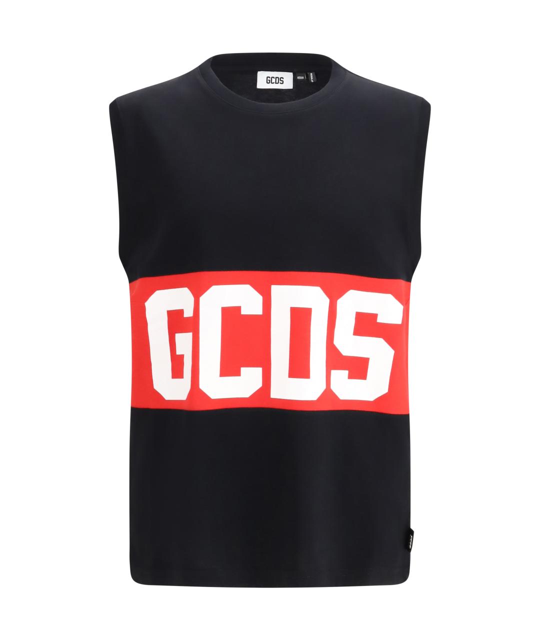 GCDS Черная хлопковая майка, фото 1