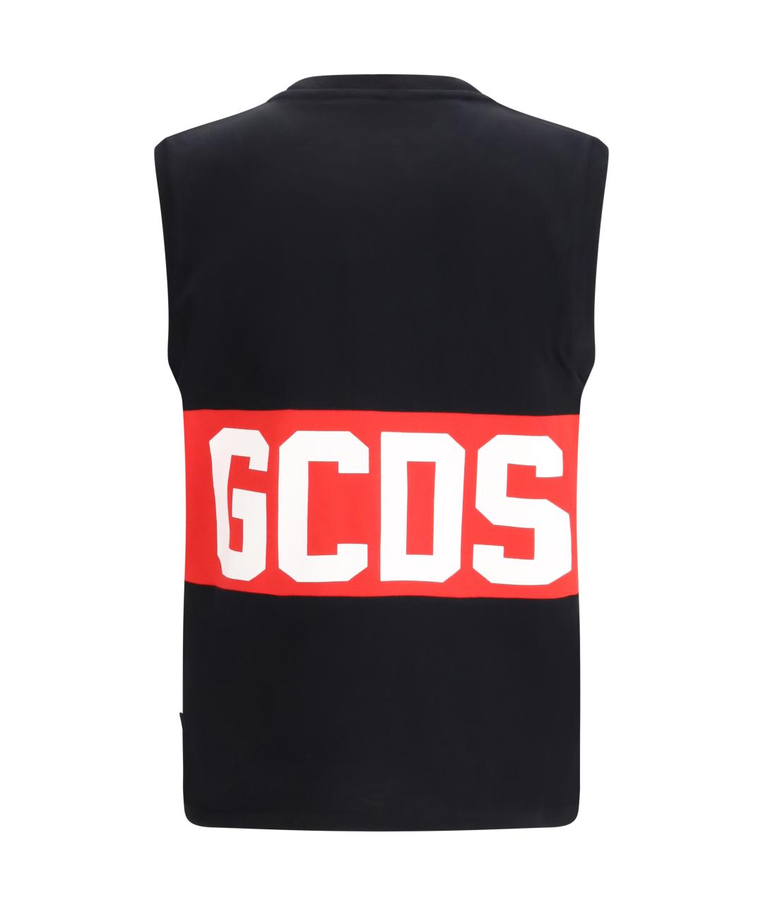 GCDS Черная хлопковая майка, фото 2