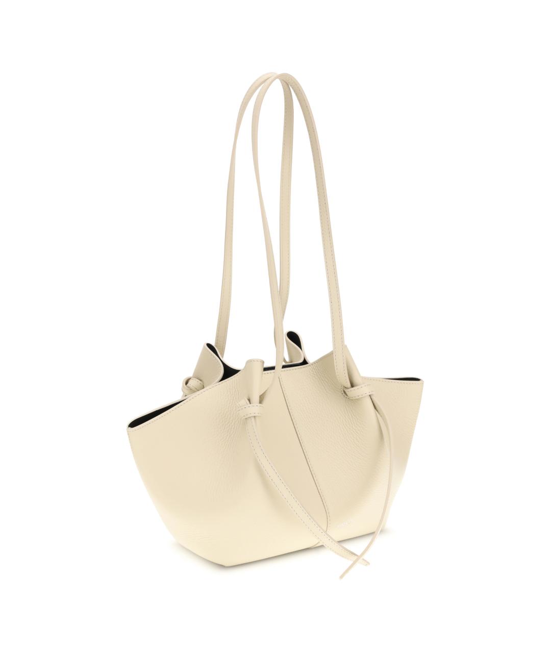 YUZEFI Бежевая кожаная сумка тоут, фото 2