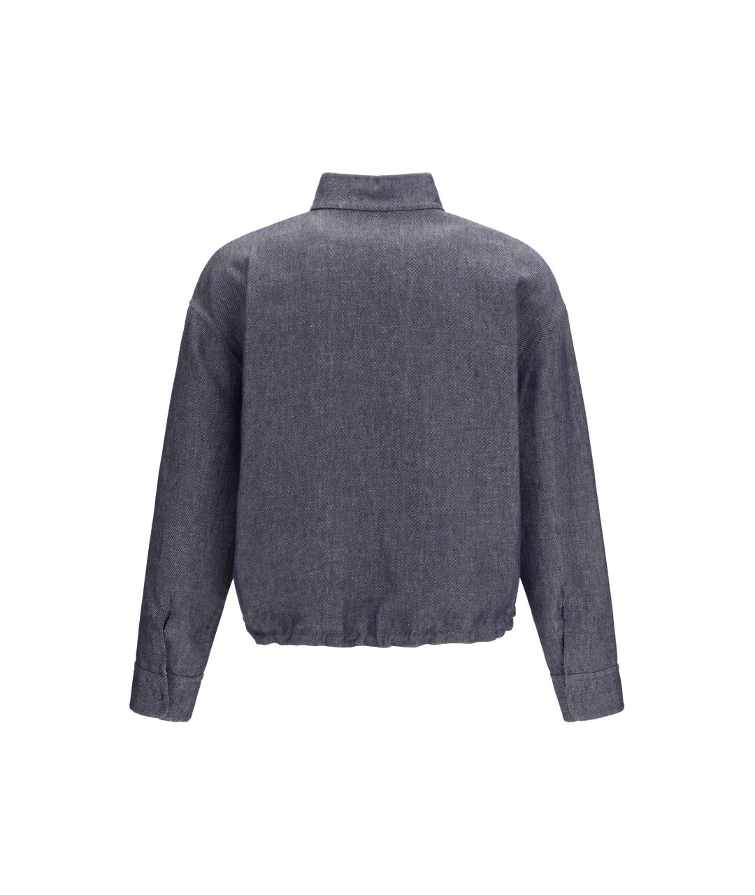 FENDI Синяя льняная куртка, фото 2