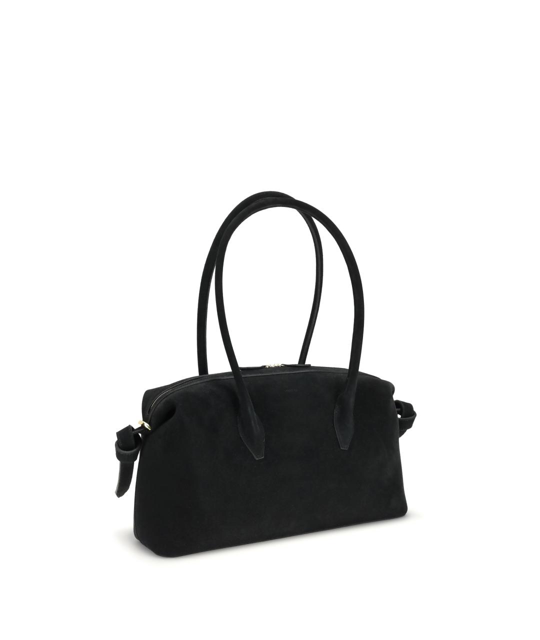 YUZEFI Черная замшевая сумка с короткими ручками, фото 2