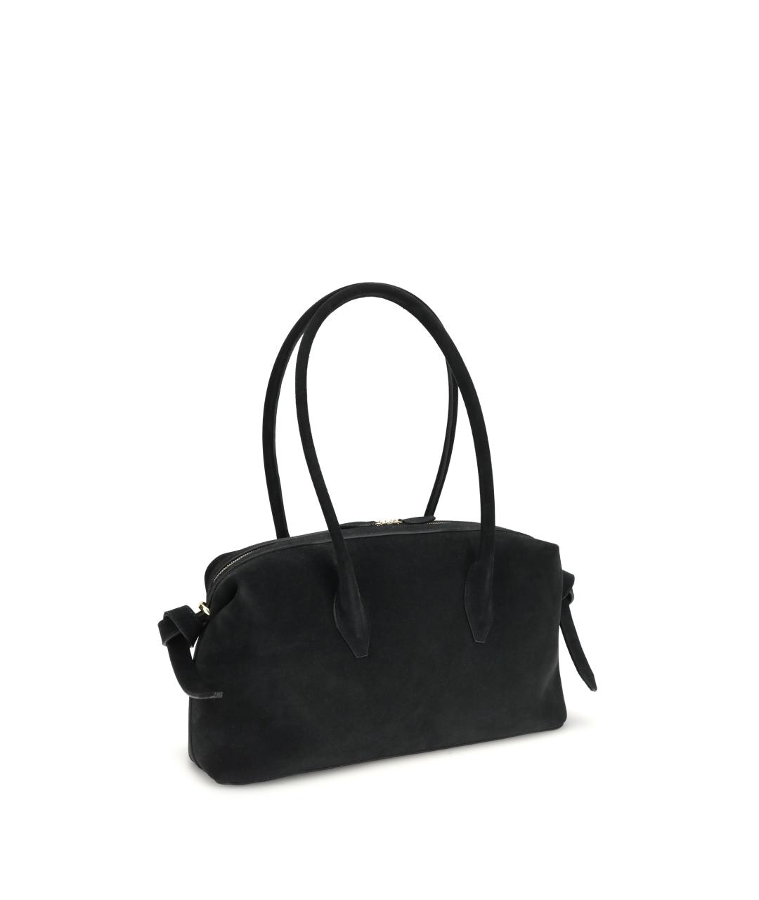YUZEFI Черная замшевая сумка с короткими ручками, фото 3