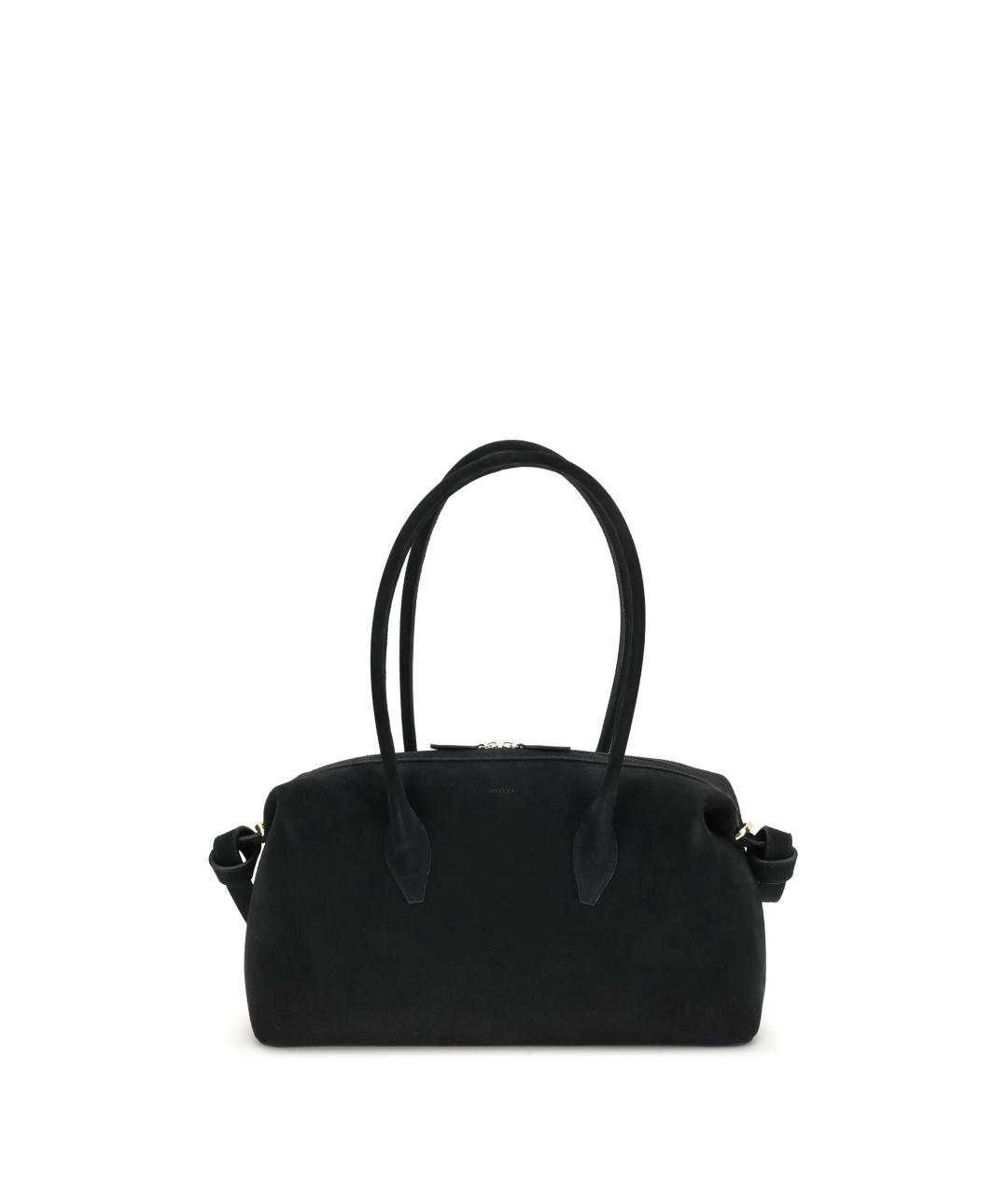 YUZEFI Черная замшевая сумка с короткими ручками, фото 1