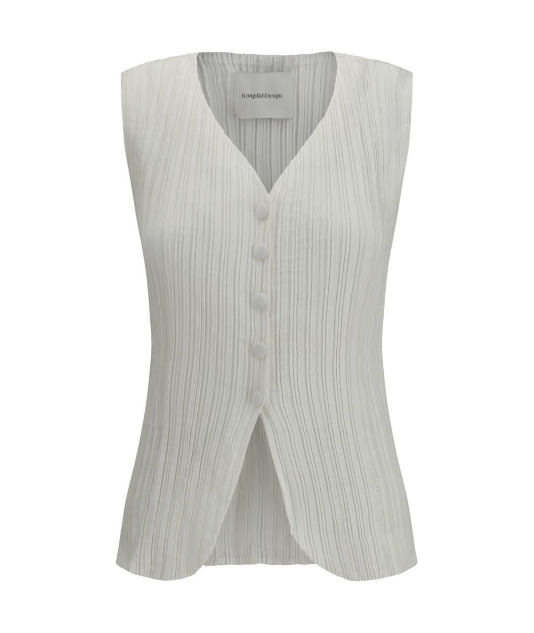 GONGDID DESIGN Белая полиэстеровая жилетка, фото 1