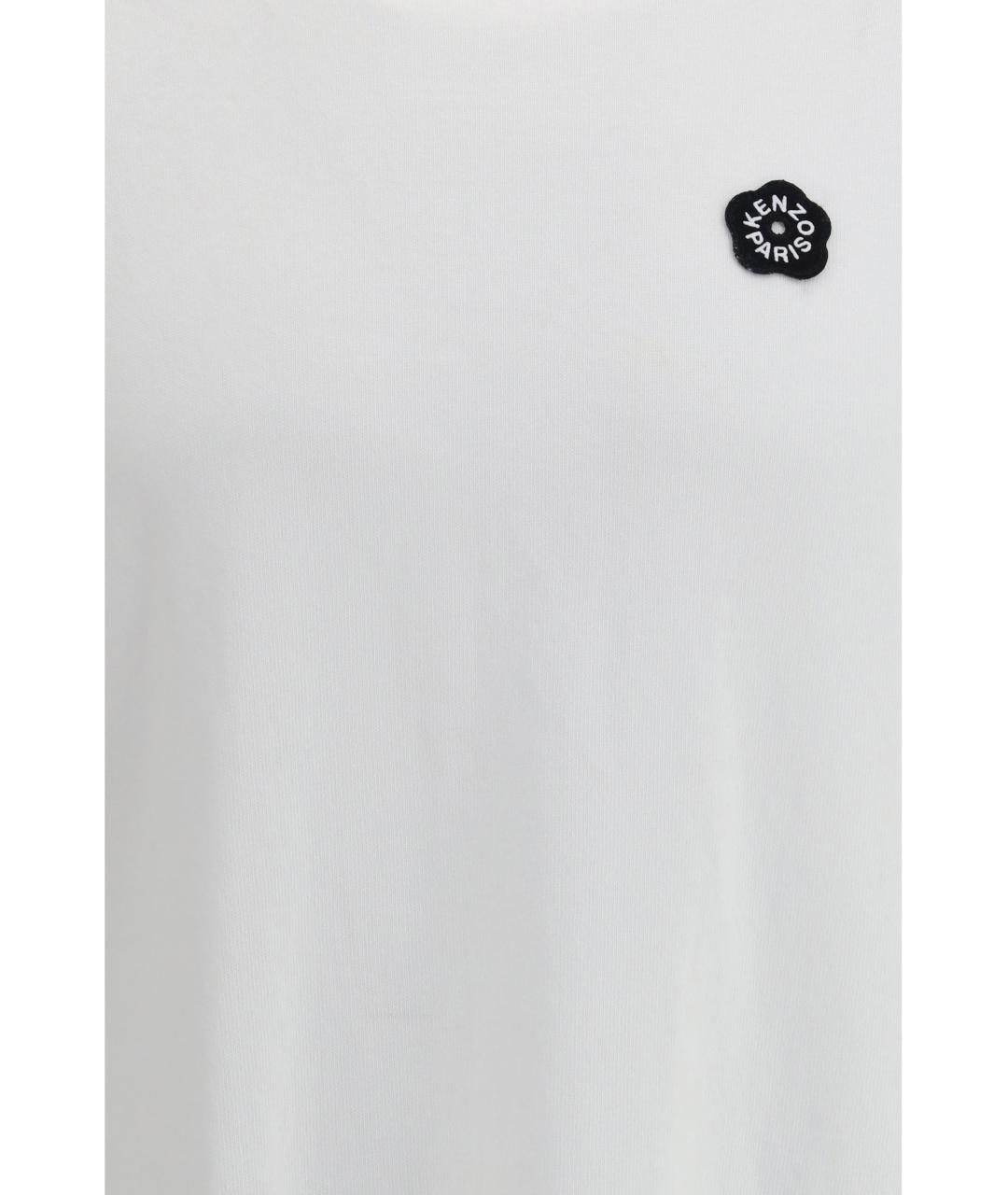 KENZO Белая хлопковая футболка, фото 3