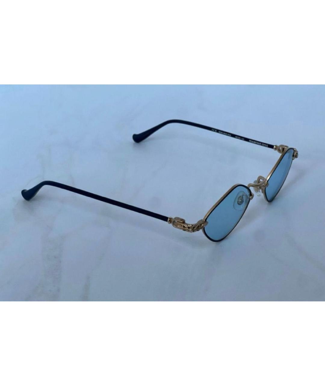 CHROME HEARTS Бирюзовые металлические солнцезащитные очки, фото 3