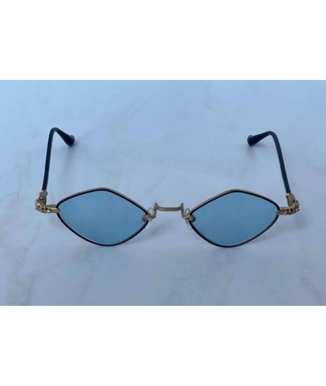 CHROME HEARTS Бирюзовые металлические солнцезащитные очки, фото 2