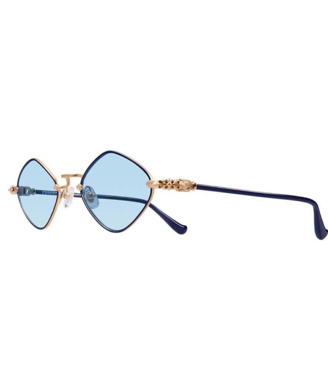 CHROME HEARTS Бирюзовые металлические солнцезащитные очки, фото 5