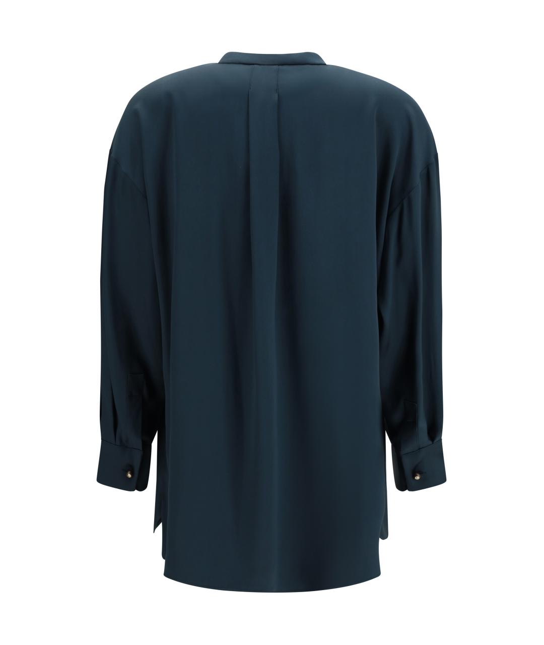 GIORGIO ARMANI Зеленая шелковая блузы, фото 2