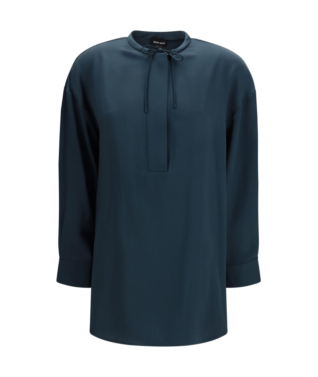 GIORGIO ARMANI Зеленая шелковая блузы, фото 1