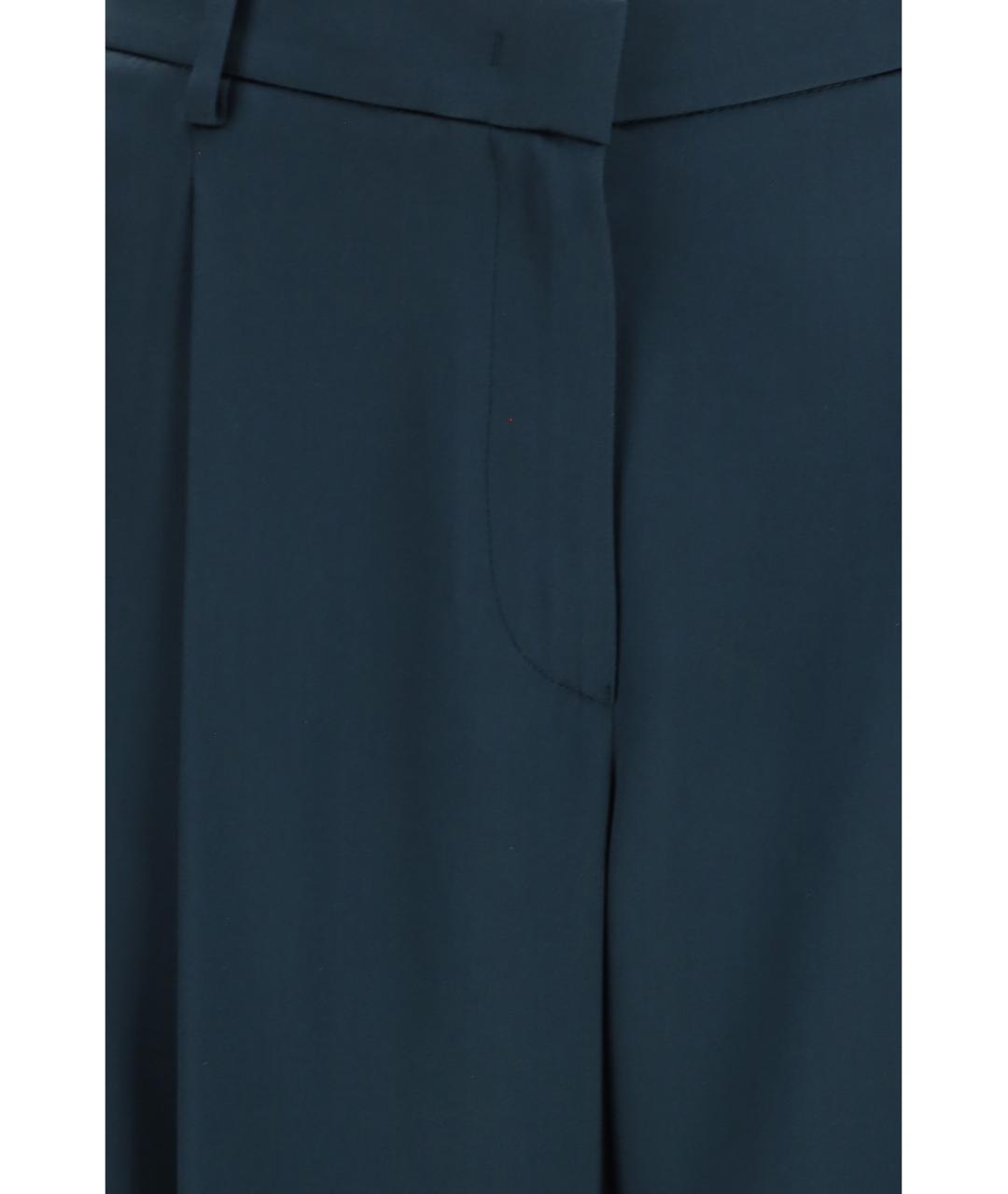 GIORGIO ARMANI Зеленые шелковые прямые брюки, фото 3