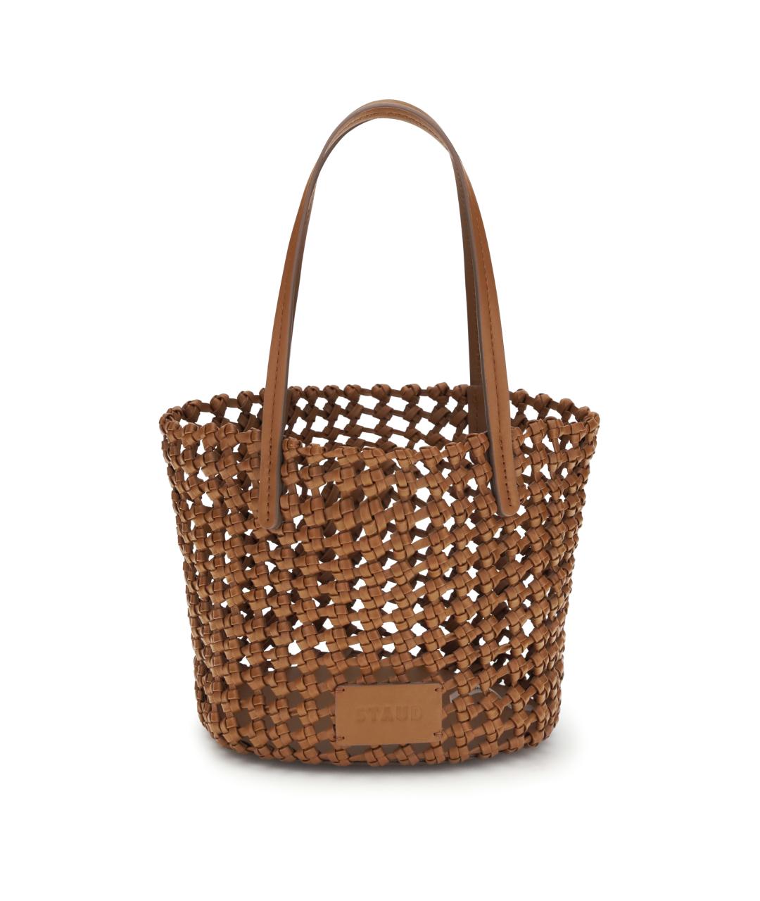 STAUD Коричневая кожаная сумка тоут, фото 1