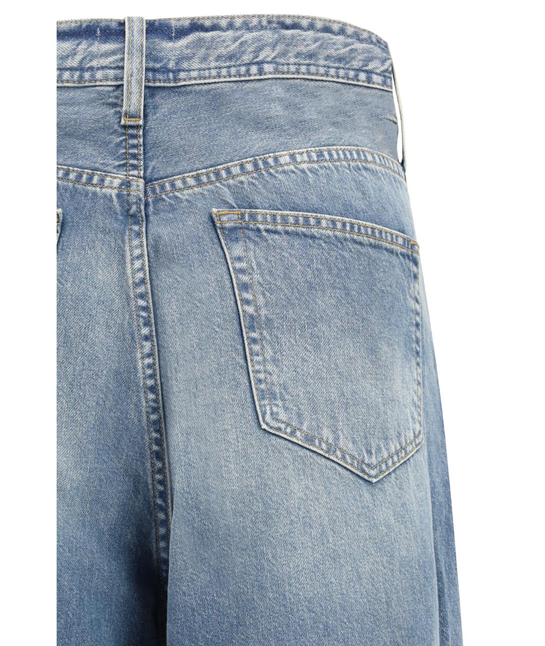 HAIKURE Синие хлопковые прямые джинсы, фото 3