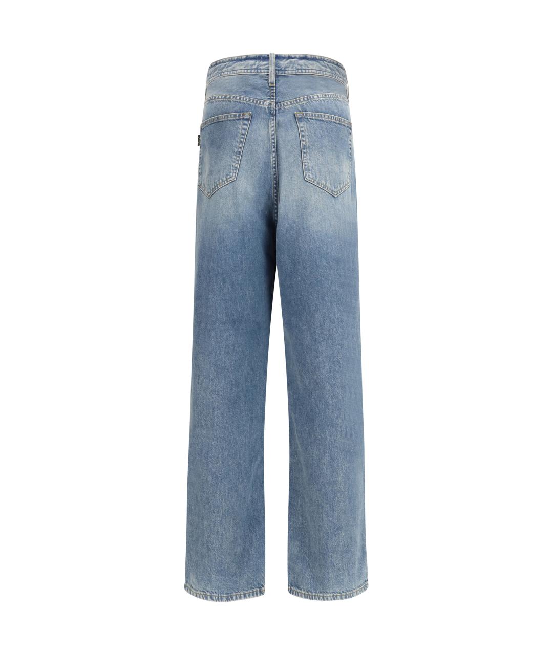 HAIKURE Синие хлопковые прямые джинсы, фото 2