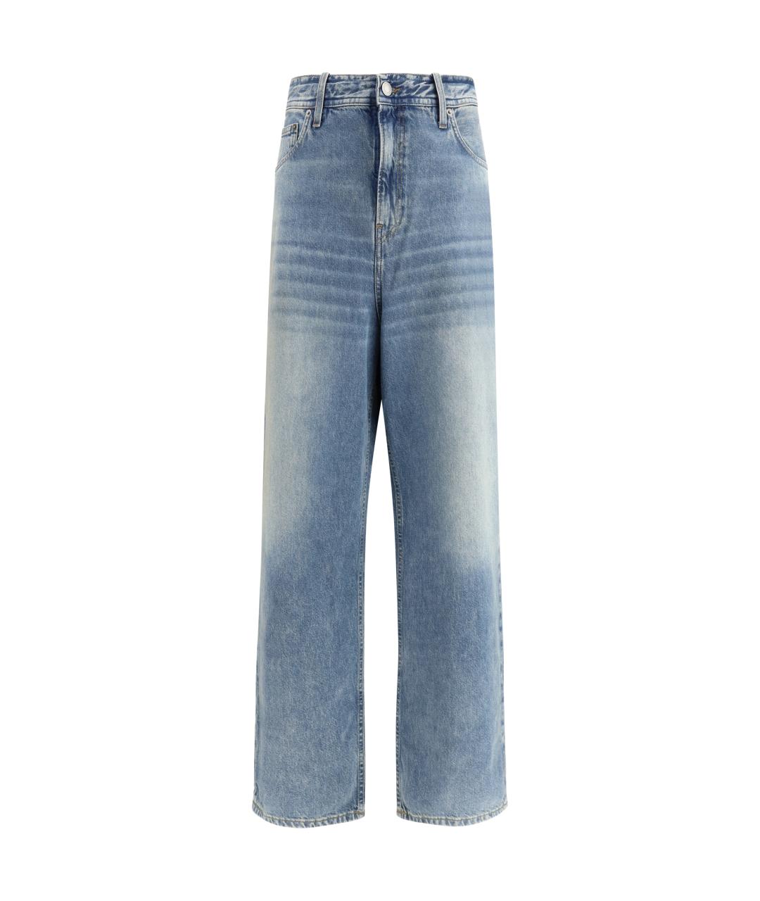 HAIKURE Синие хлопковые прямые джинсы, фото 1