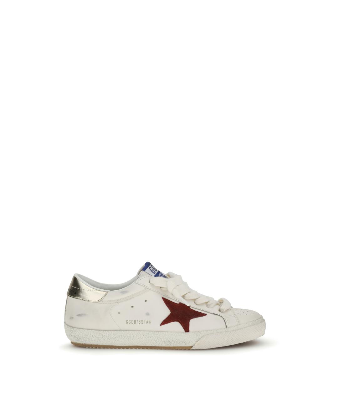 GOLDEN GOOSE DELUXE BRAND Белые кожаные низкие кроссовки / кеды, фото 5