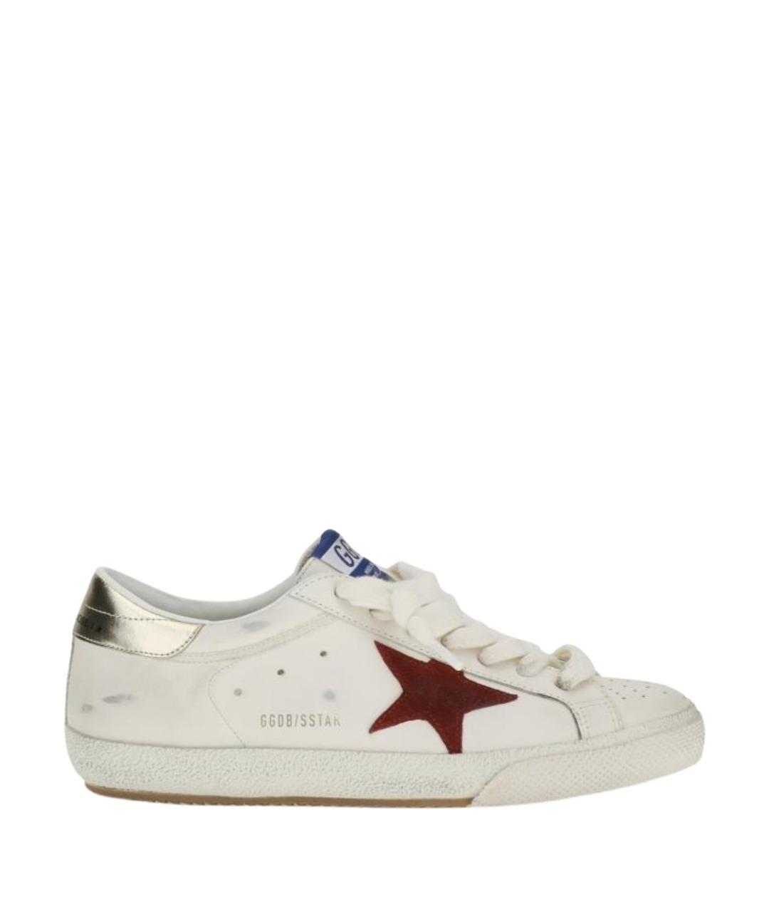 GOLDEN GOOSE DELUXE BRAND Белые кожаные низкие кроссовки / кеды, фото 1