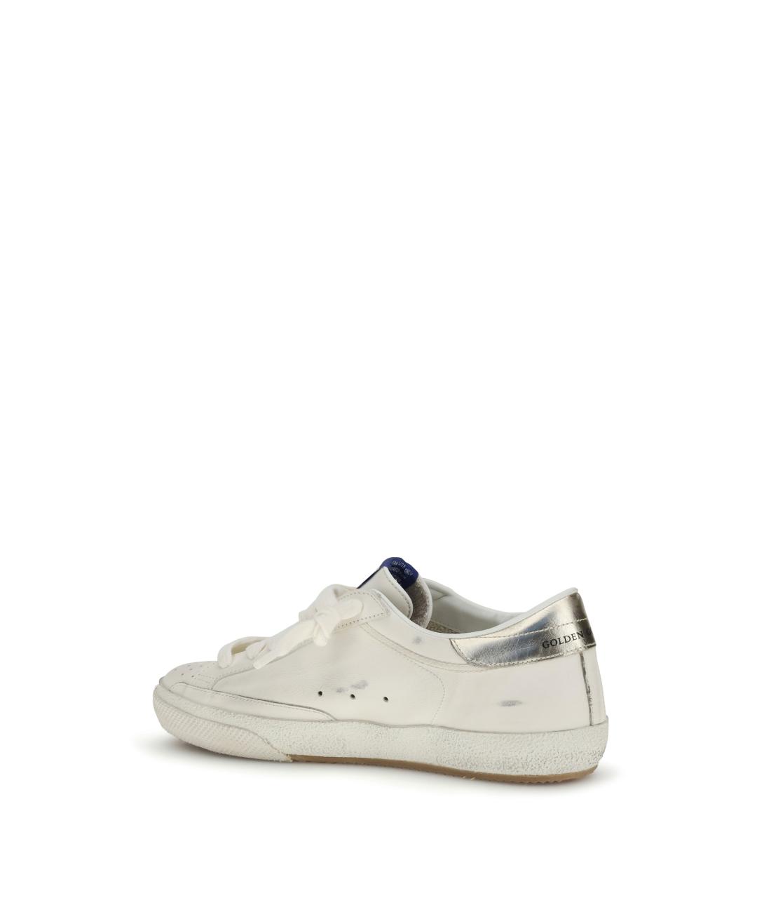 GOLDEN GOOSE DELUXE BRAND Белые кожаные низкие кроссовки / кеды, фото 3