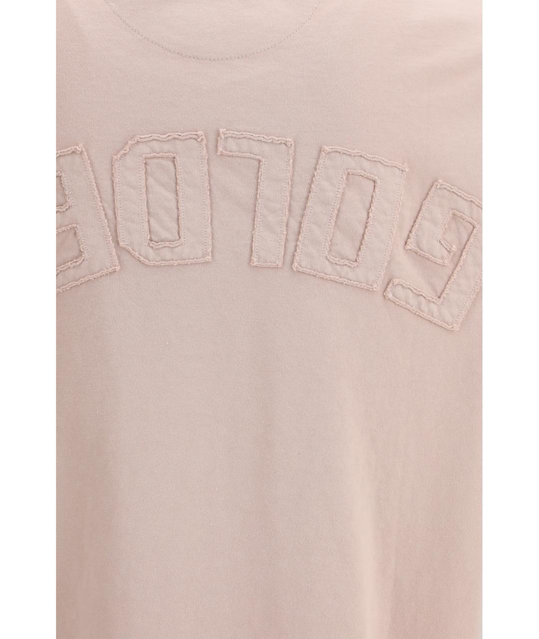 GOLDEN GOOSE DELUXE BRAND Серая хлопковая футболка, фото 3