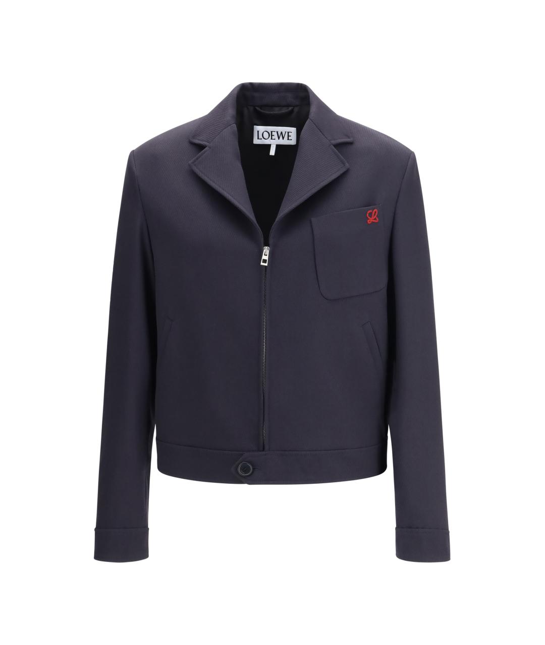 LOEWE Темно-синяя шерстяная куртка, фото 1