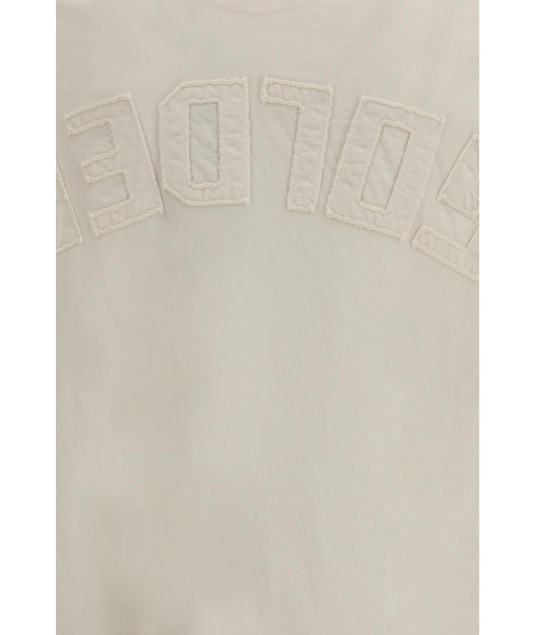 GOLDEN GOOSE DELUXE BRAND Белая хлопковая футболка, фото 3