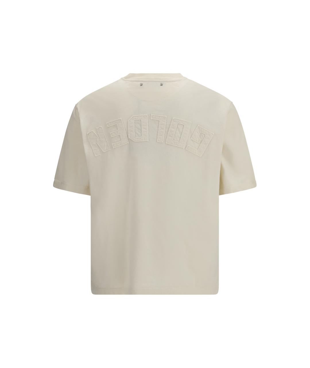 GOLDEN GOOSE DELUXE BRAND Белая хлопковая футболка, фото 2