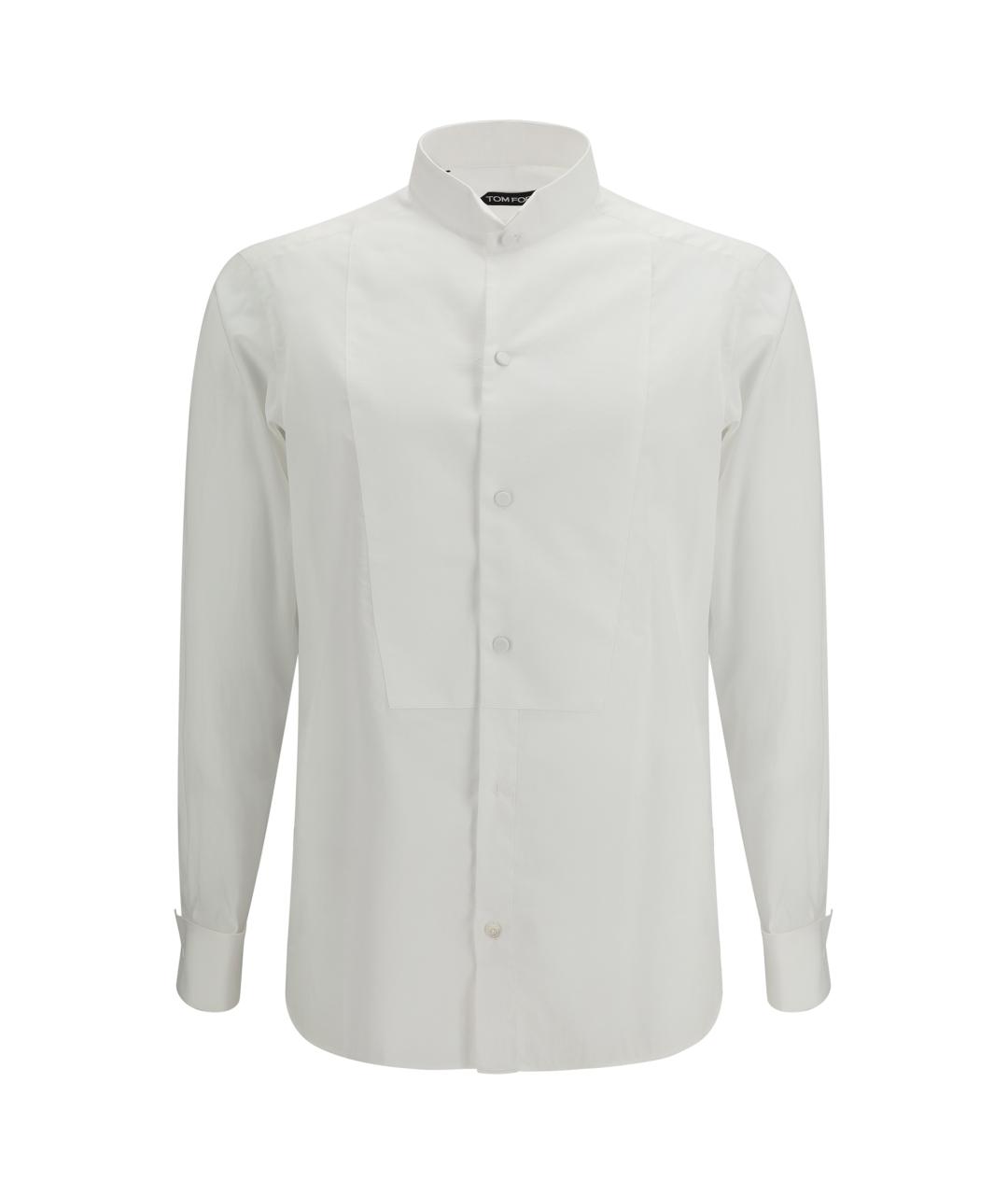 TOM FORD Белая хлопковая классическая рубашка, фото 1