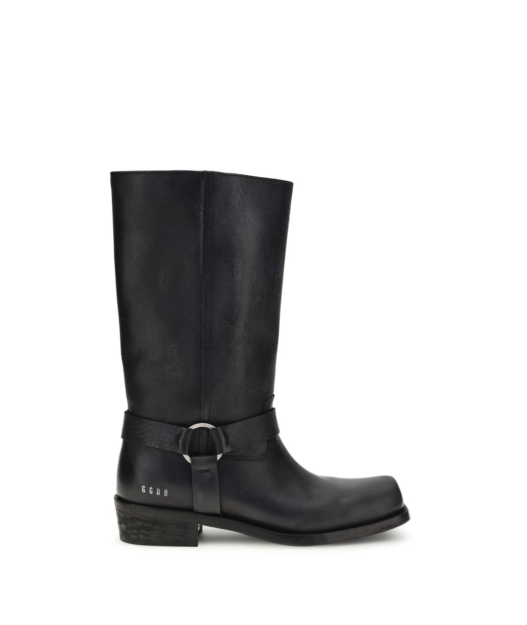 GOLDEN GOOSE DELUXE BRAND Черные кожаные ботинки, фото 1