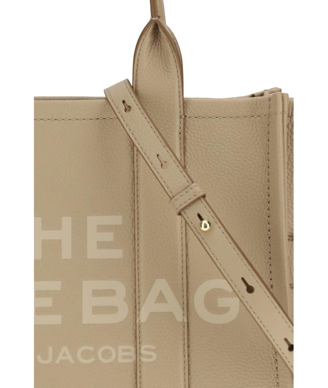 MARC JACOBS Бежевая кожаная сумка тоут, фото 4