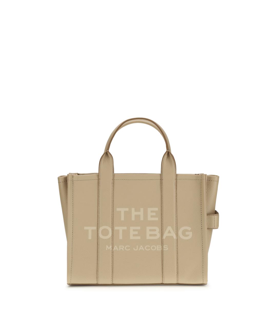 MARC JACOBS Бежевая кожаная сумка тоут, фото 5