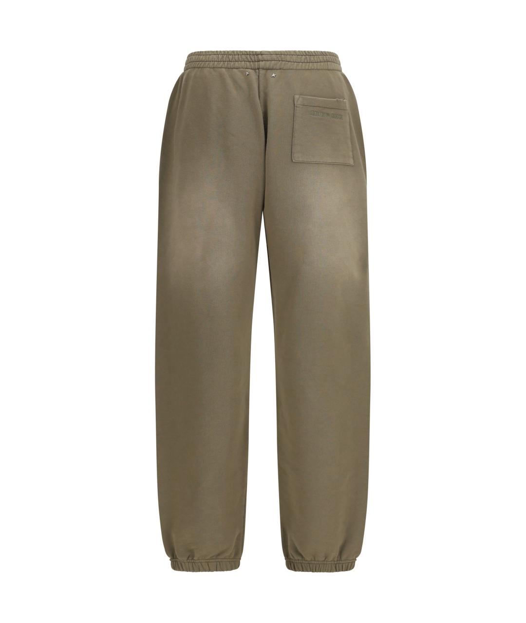 GOLDEN GOOSE DELUXE BRAND Хаки хлопковые повседневные брюки, фото 2