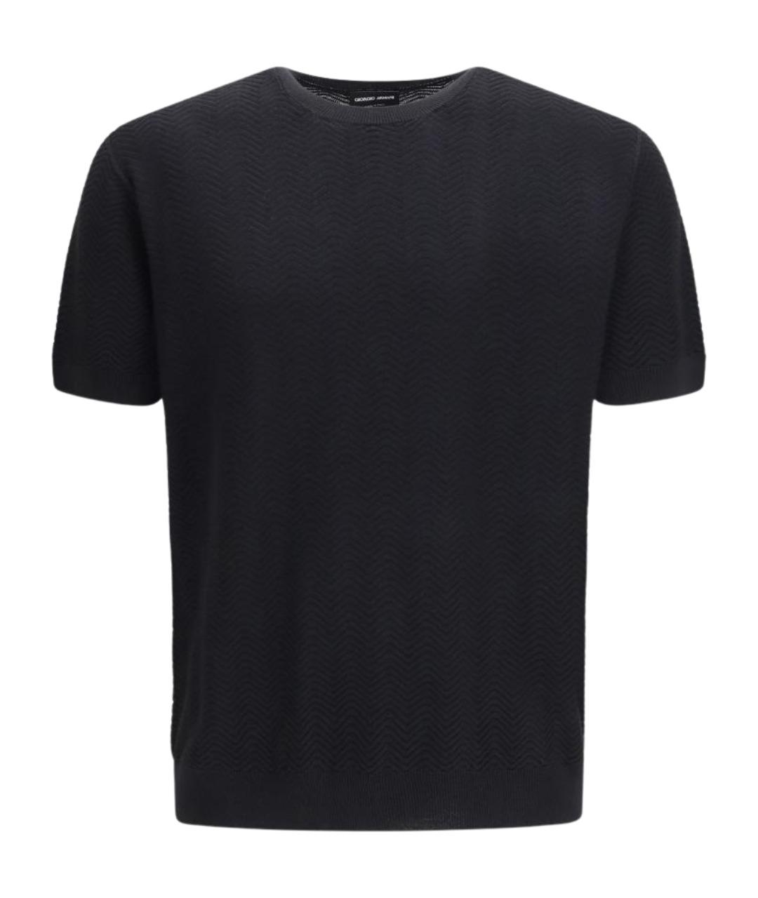 GIORGIO ARMANI Черный хлопковый джемпер / свитер, фото 1