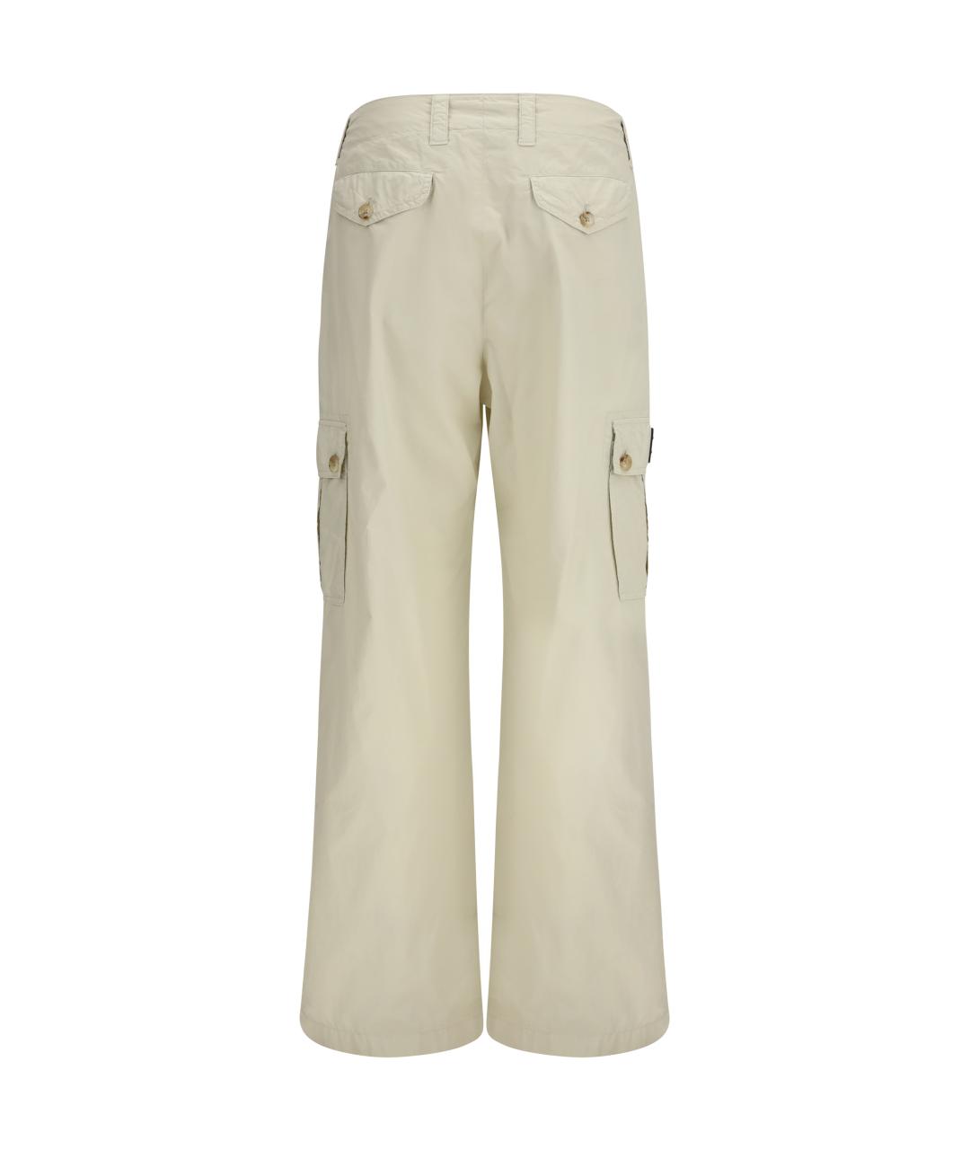 DOLCE&GABBANA Бежевые хлопковые повседневные брюки, фото 2