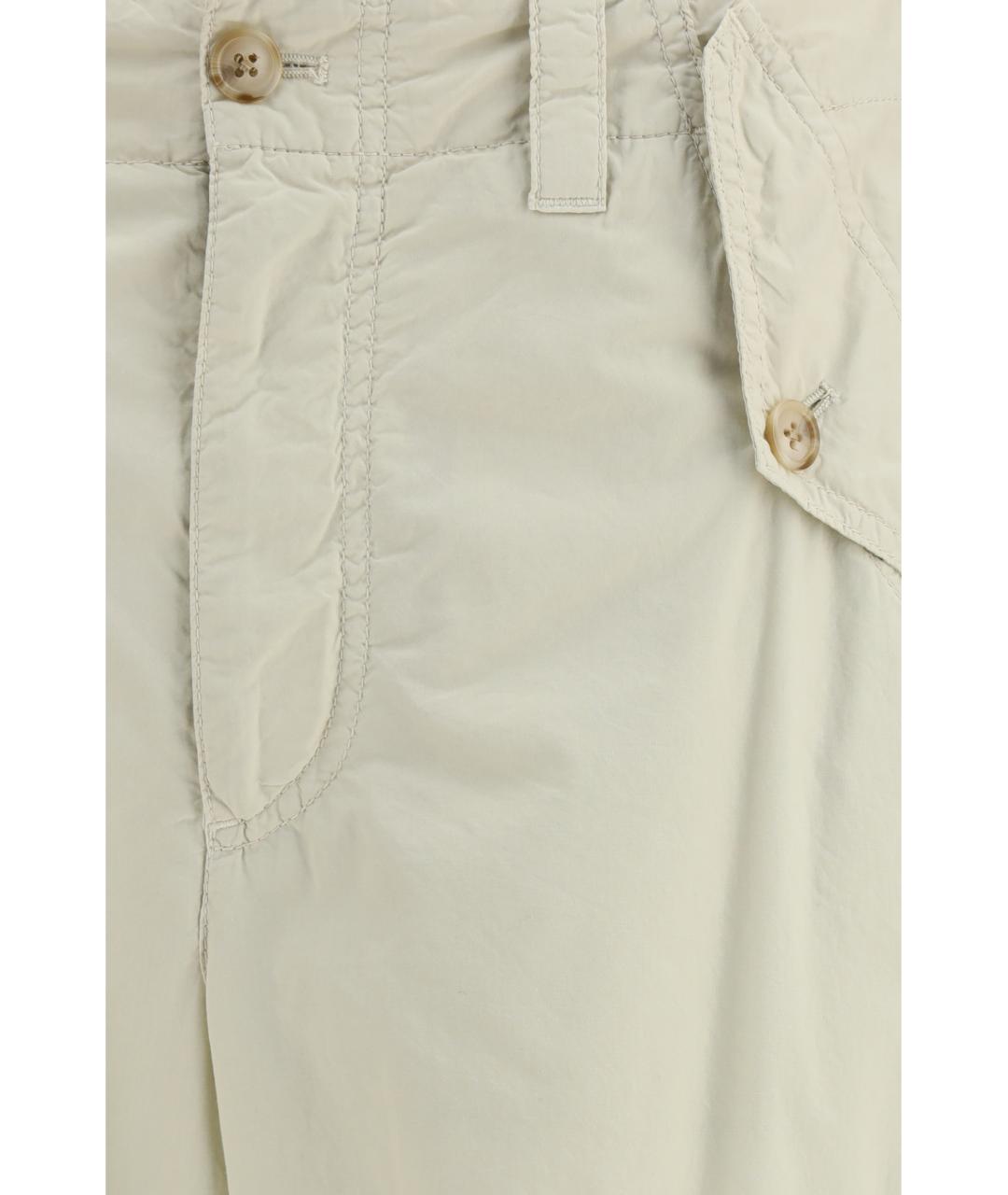 DOLCE&GABBANA Бежевые хлопковые повседневные брюки, фото 3