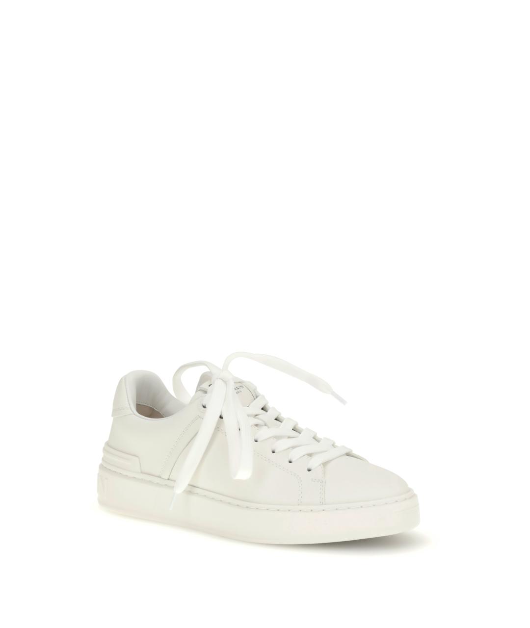BALMAIN Белые кожаные кроссовки, фото 2