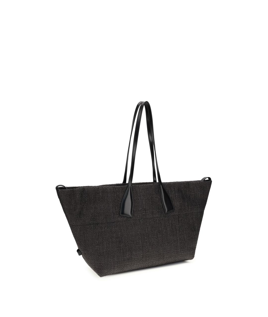 BALMAIN Черная пелетеная сумка тоут, фото 3