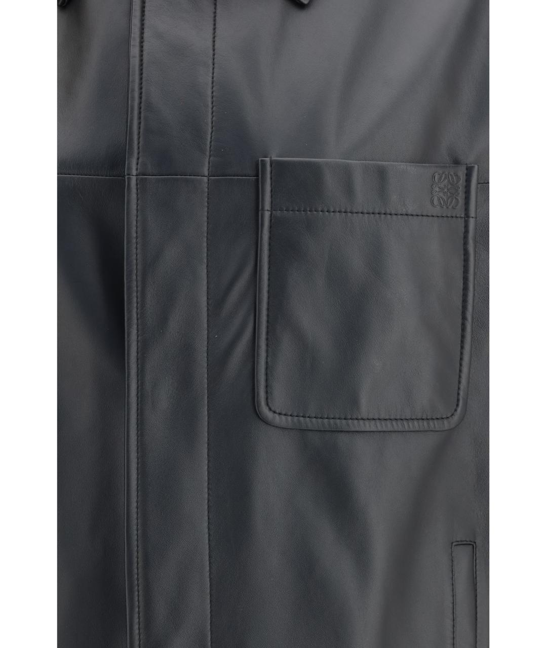 LOEWE Черная кожаная куртка, фото 3
